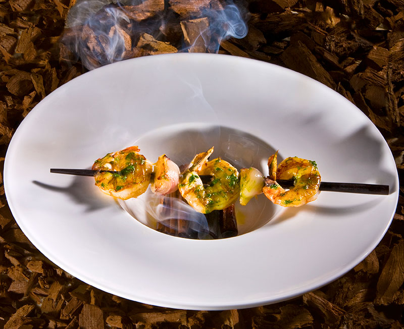 Cinnamon-Smoked-Shrimp fine dining catering