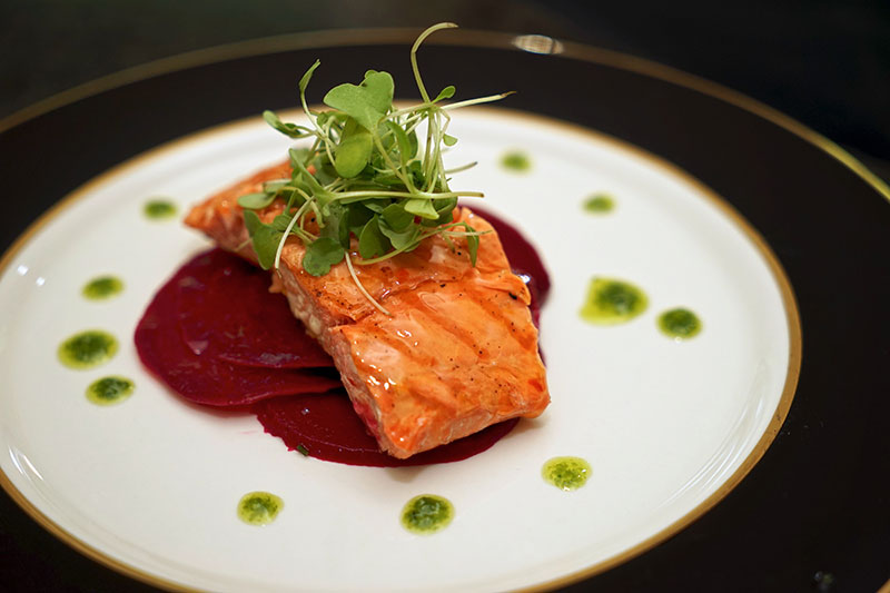 Citrus-Smoked-Salmon-with-Roasted-Beets birthday catering