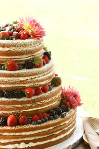 The Naked Berry Cake wedding catering