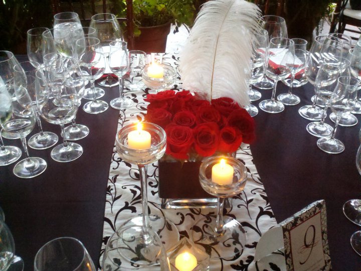 A table setting from our fine dining wine supper experience