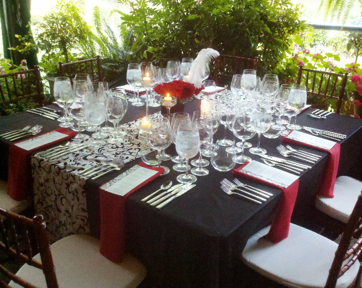 Table setting for a fine dining catering event